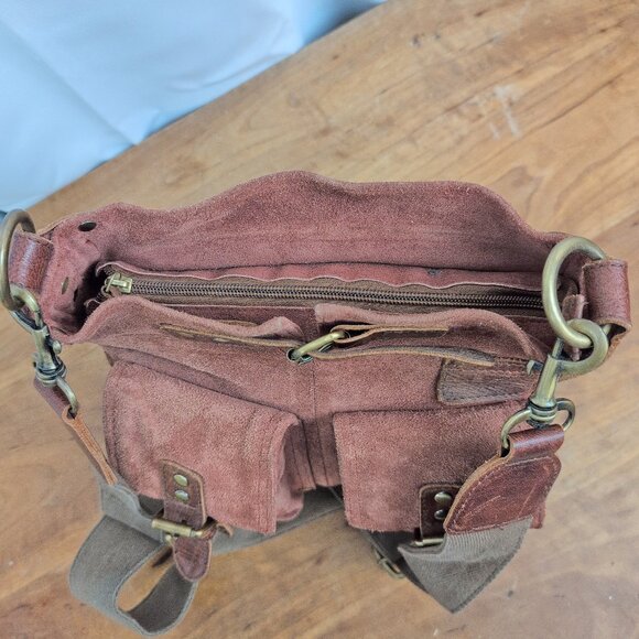 Mo & Co Suede leather Crossbody Bag - Picture 4 of 8
